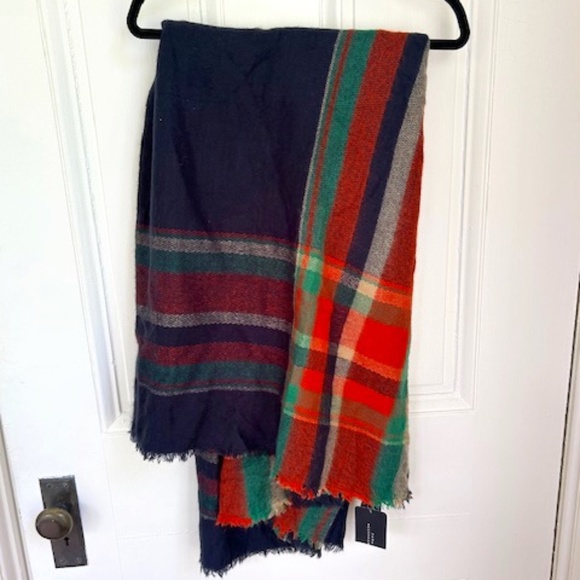 NWT Zara Checked-Striped Scarf - Picture 2 of 4